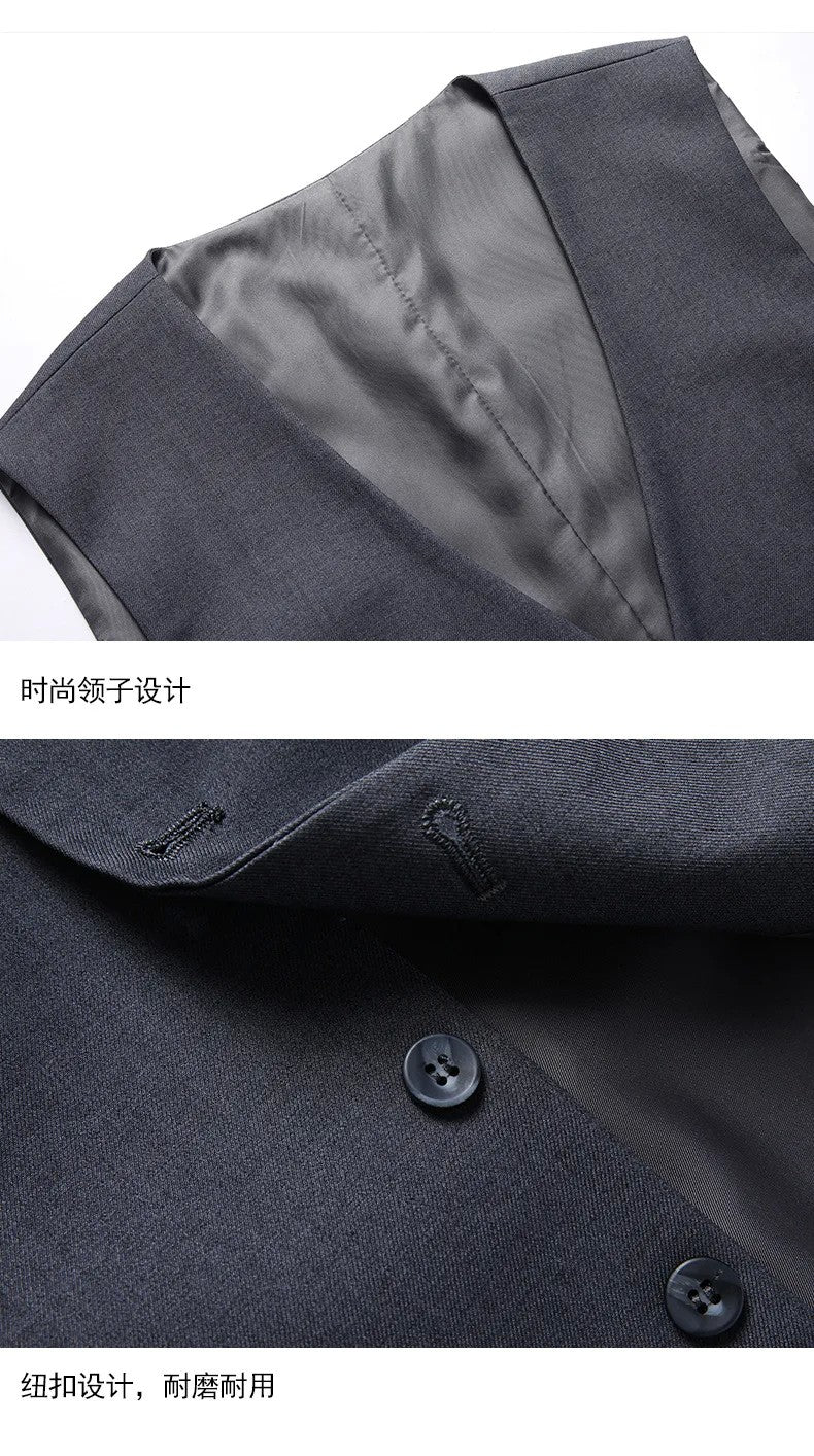 Suit Boutique Men's Fashion Business (Blazer+ Vest + Trousers) Gentleman's Wedding Casual Professional Formal Suit 3 Piece M-6XL