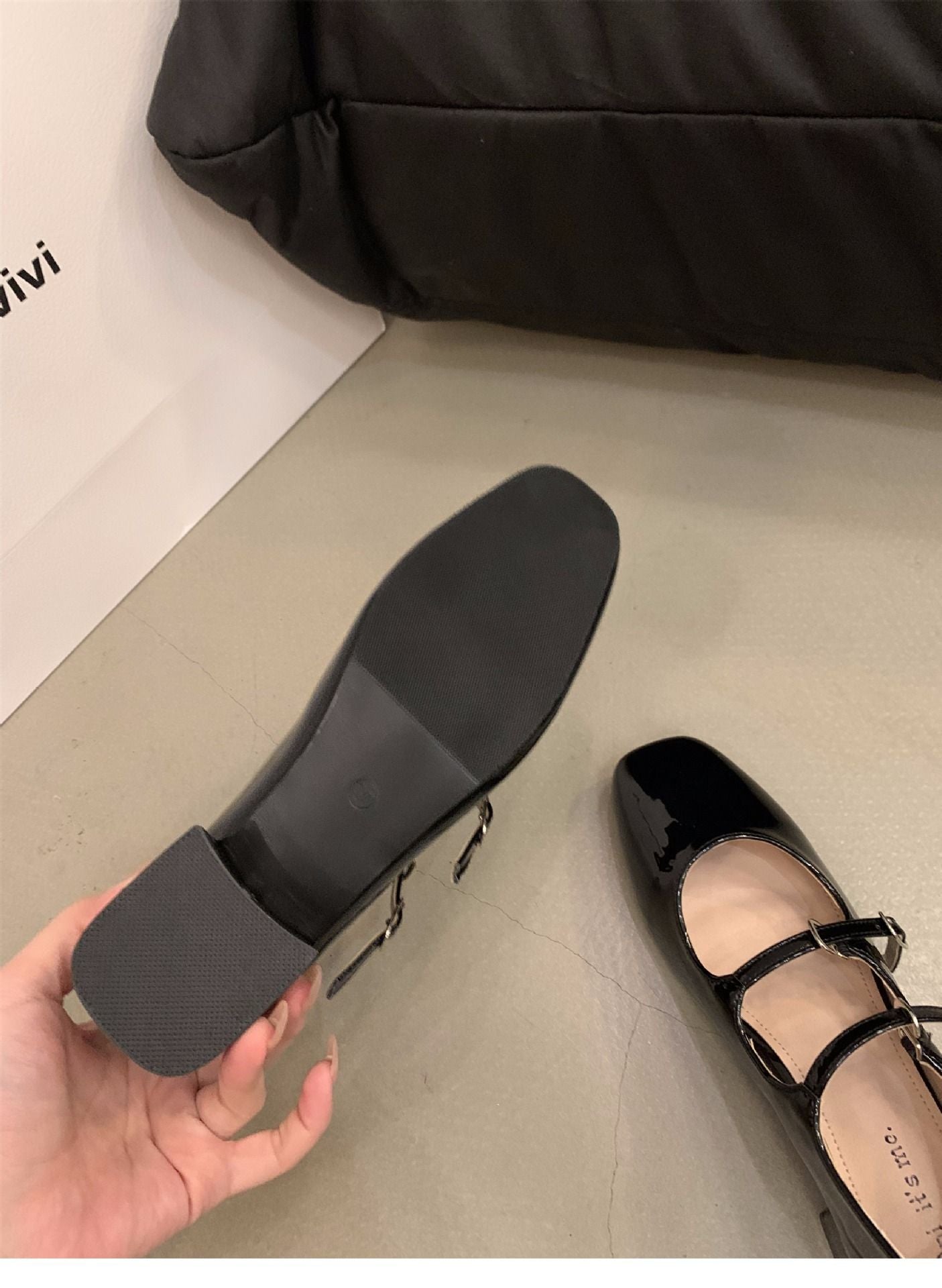 Mary Jane Shoes for Women Retro Medium Heel Women's Single Shoes Fashion Gloss Soft Comfort Ballet Shoes Zapatos De Mujer