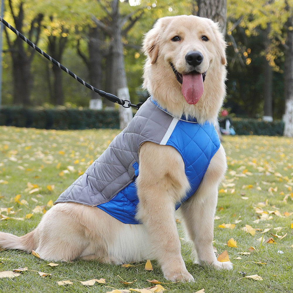 Roupas de inverno para cães colete à prova d'água jaqueta para cães pequenos e grandes casaco quente para cães de estimação roupas acolchoadas para buldogue francês