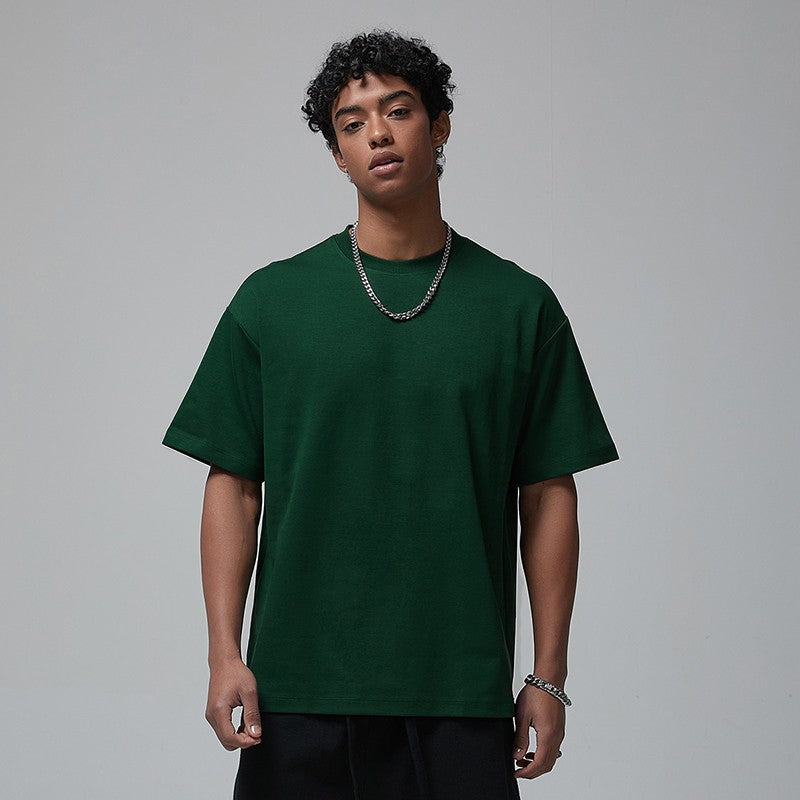 100 Heavy Weight Cotton T shirt For Men Women,Short Sleeve Plain Tops,Solid Oversized Tee Shirts,Quality Clothing 6.8oz 230gsm