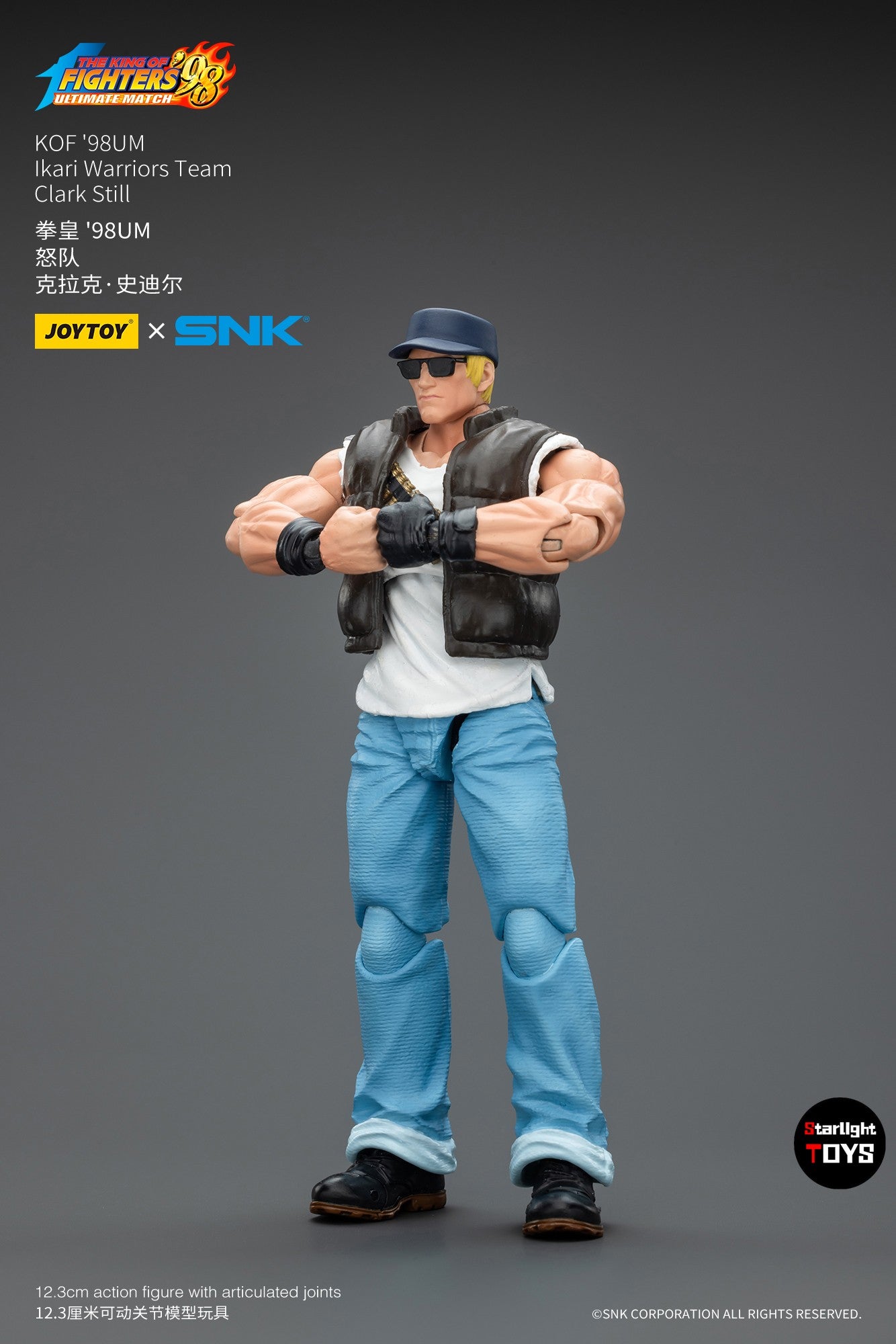 ?JOYTOY?1/18 Action Figure SNK KOF'98UM Ikari Warriors Team Clark Still Model Toy Gifts