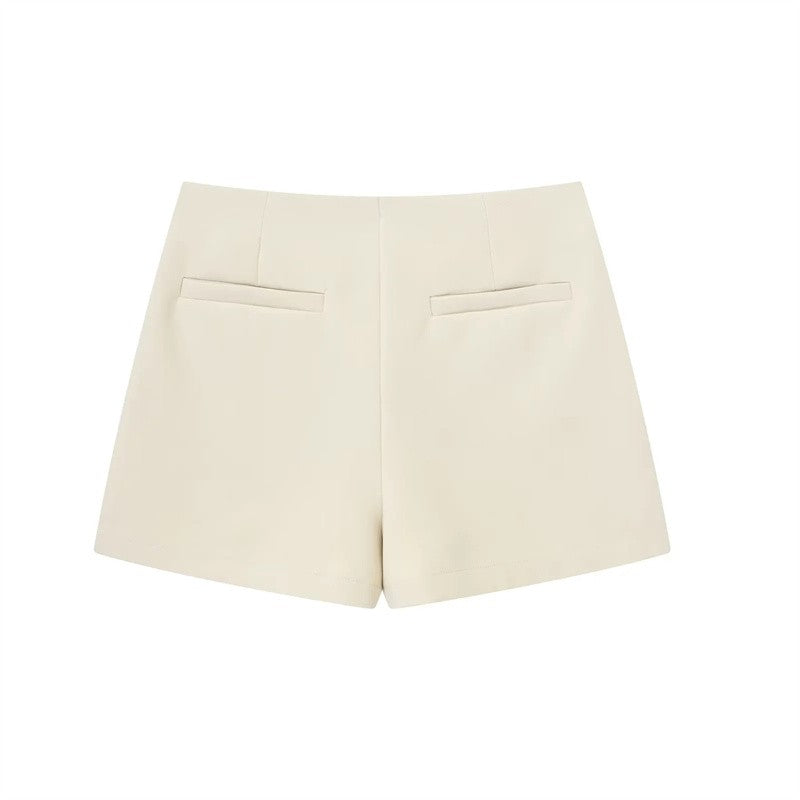 MUJER 2025 Asymmetric Skort For Women Black High Waist Mini Skirt Shorts Women C