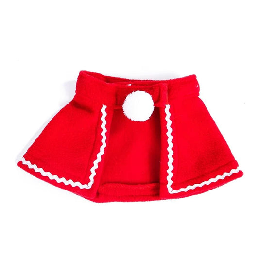 Capa de Inverno Fofa para Pets Cão Gato Roupas de Natal Quente Filhote de Papai Noel Cachecol Vermelho Chapéu Cabeça Engraçado Fantasia de Natal para Pets Cão Gato Capas