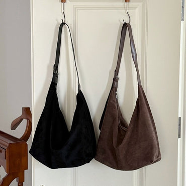 Scrub Leather female Shoulder bags winter new Ladies handbag Large capacity Brand design women big totes bolsa brown