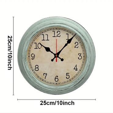 Simple Design Wooden Round Silent Hanging Wall Clock, Suitable For Living Room, Office, Study Room, Bedroom, Home Decoration