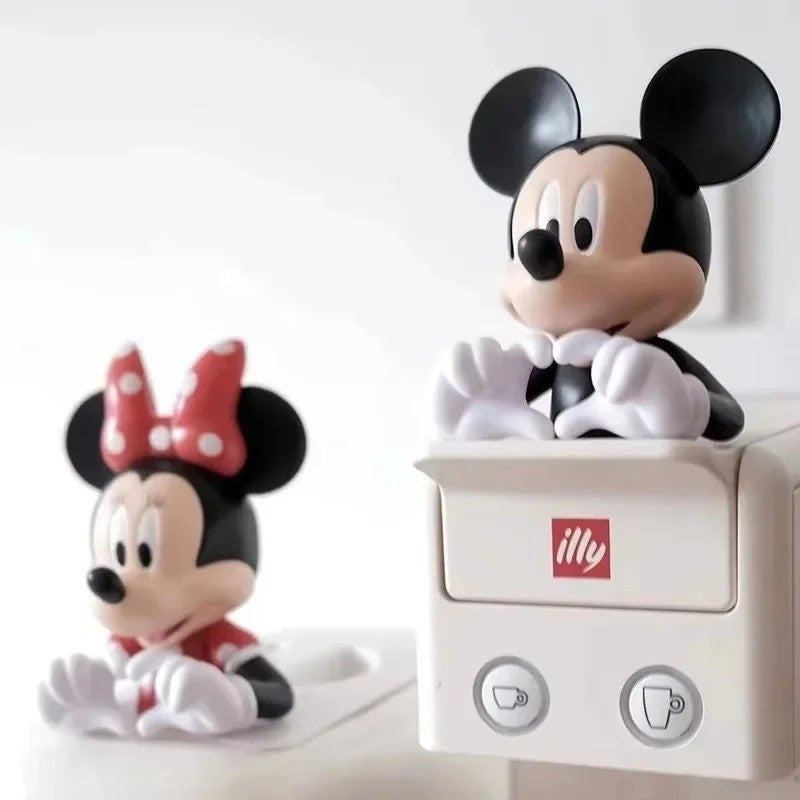 Textura Fina Combinada de Restauração Original de Anime, Presente de Brinquedo Mickey Minnie, Ornamento de Decoração de Sala de Estar de PVC Disney 10cm de Sucesso
