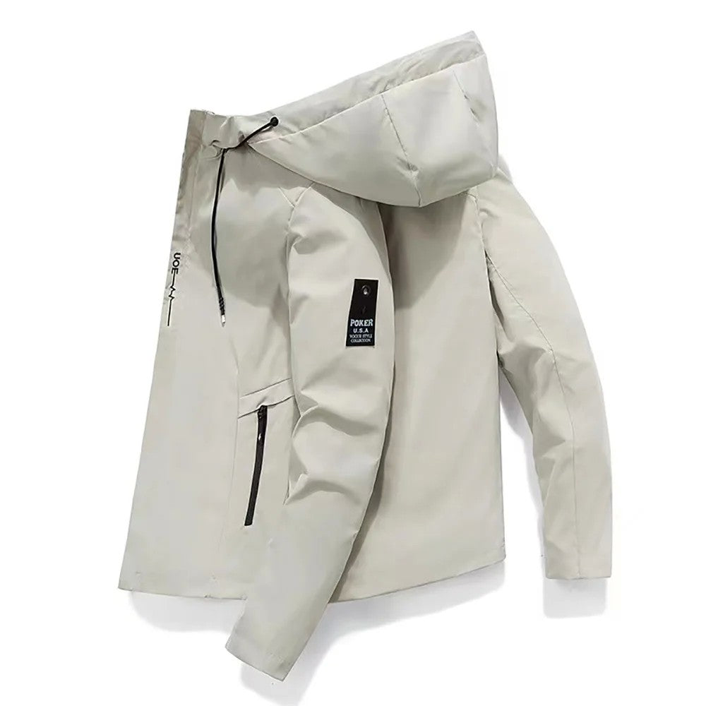 2025HH Bomber Jacket Men's Windbreaker Zipper Spring Autumn Casual Work Fashion Outdoor Adventure