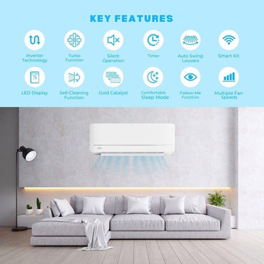 Cooper & Hunter 9,000 BTU 115V Single Zone Wall Mount Ductless Mini Split Air Conditioner & Heat Pump – 21.5 SEER2