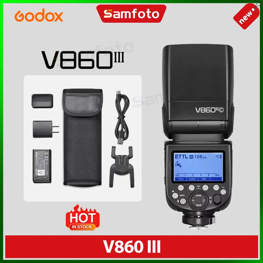 Godox V860III V860 III ON Camera Flash Light E-TTL II HSS Speedlite for Canon Sony Nikon Fujifilm Olympus Panasonic Pentax Light