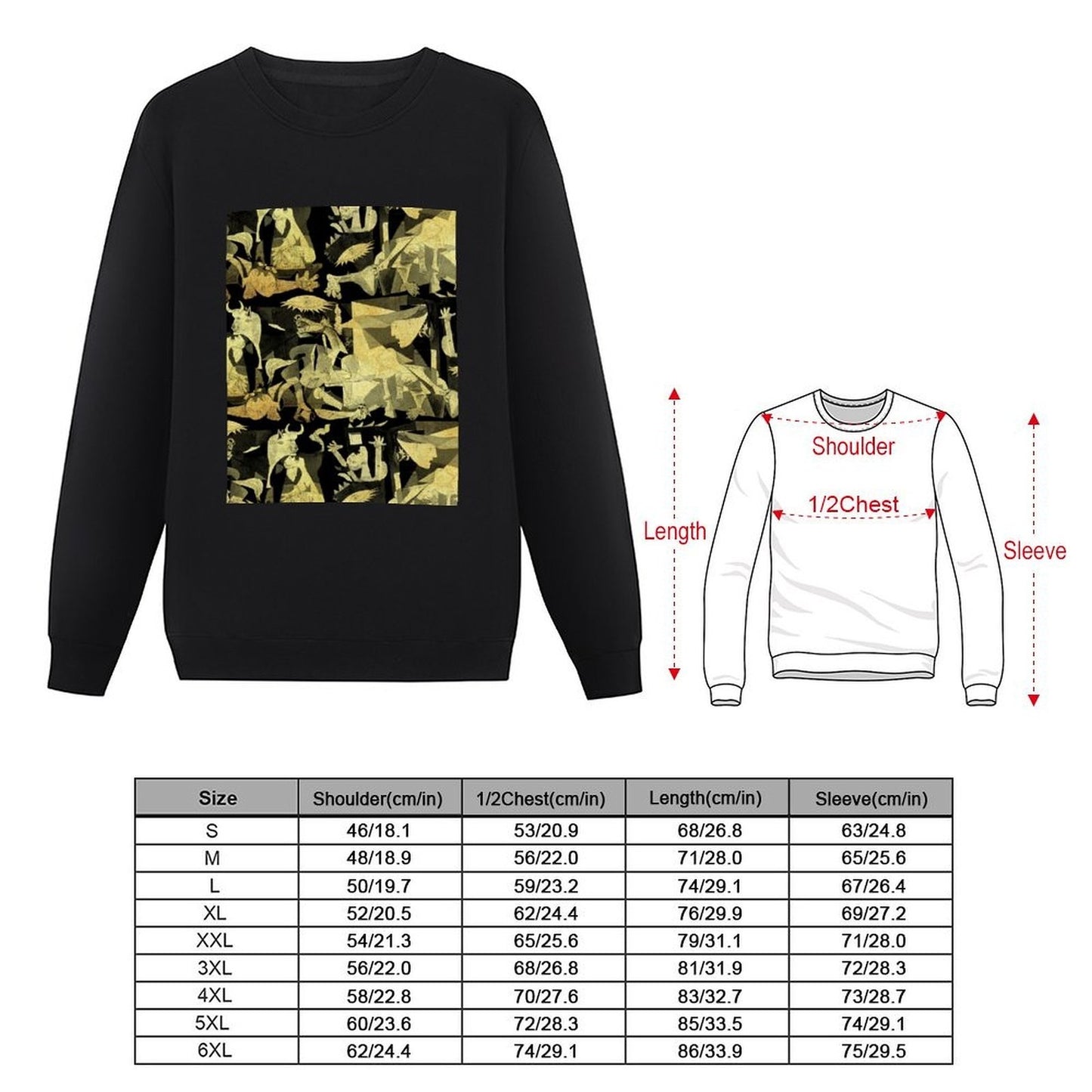 Guernica 2020 Pullover men's sweat-shirt graphic t shirts men mens clothes mens designer clothes new sweatshirt