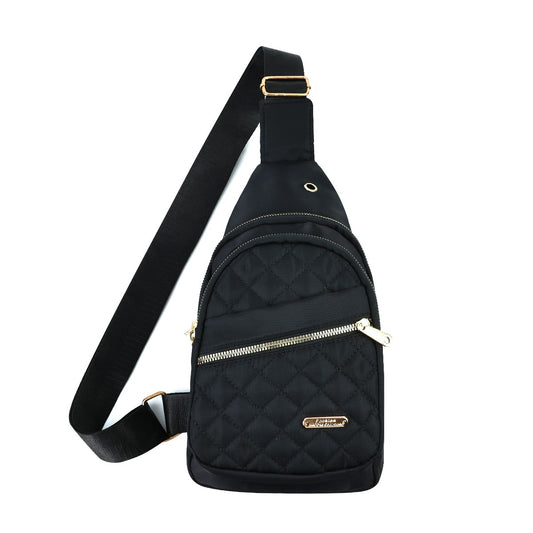 Adjustable Quilted Sling Backpack Outdoor Travel Bag For Men Women Casual Crossbody Small Sling Backpack Sling Bags