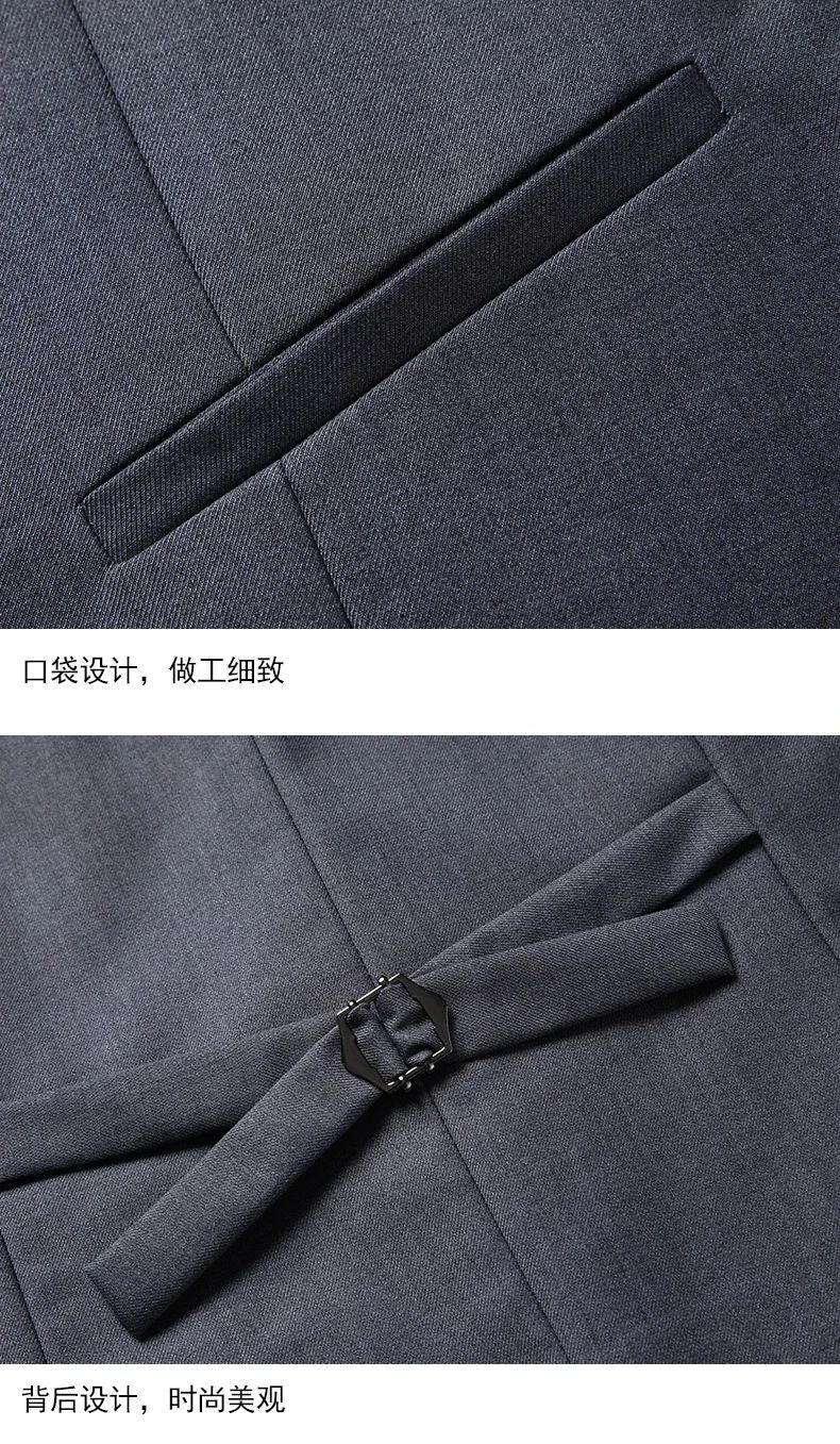 High quality Men Solid color Business - stylish handsome groom best man wedding dress 3/2/1 Single piece optional