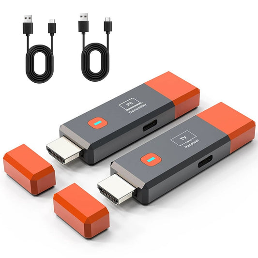 Wireless Transmitter & Receiver, 4K Decode Input 1080P@60Hz Output, Ultra-Low Latency Plug & Play for Gaming, Home Theater