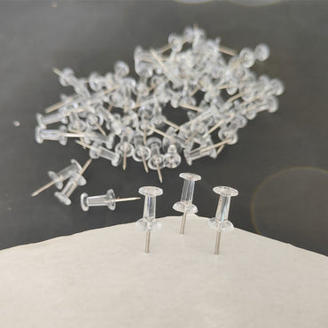 100/500 Pcs Push Pins Transparent Thumb Tacks Home Office School Craft Projects Cork Board Photo Wall Bulletin