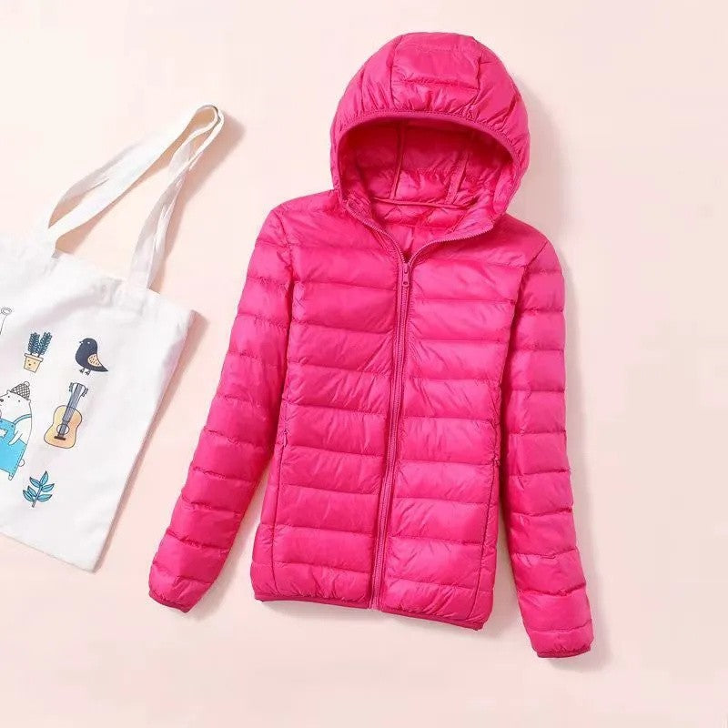 New Women Ultralight Thin Short Quilted Duck Down Jacket Lady Puffer Parkas Overcoat Autumn Winter Female Portable Outwear Coats