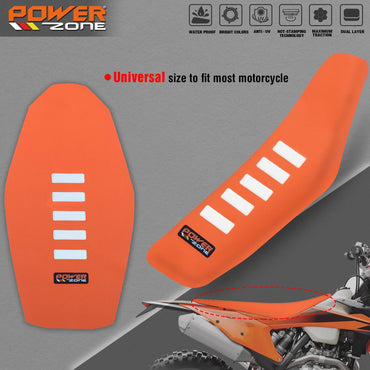 Powerzone Rib Ribbed Gripper Seat Cover in Waterproof Set Protection Antislip Upset Apply to For SXF EXC KXF CRF YZF WR TC TE