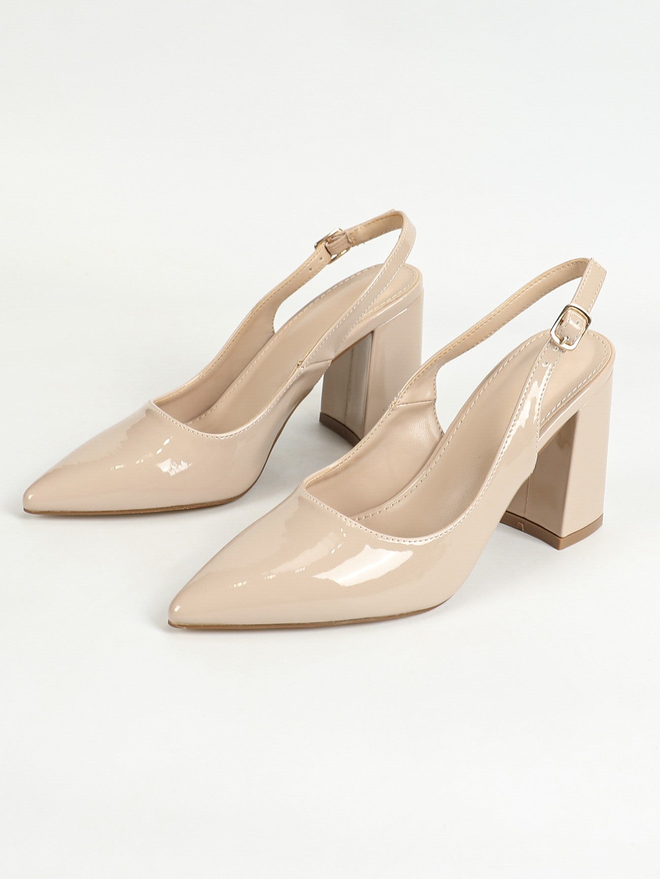 Women's Slingback Closed Toe Block Chunky Low Heel Pumps Office Wedding Party Dress Shoes