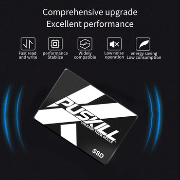 PUSKILL SATA3 1TB 2TB 512GB 256GB 128GB SSD 2.5inch Internal Hard Drive Solid State Hard Disk for Laptop Desktop