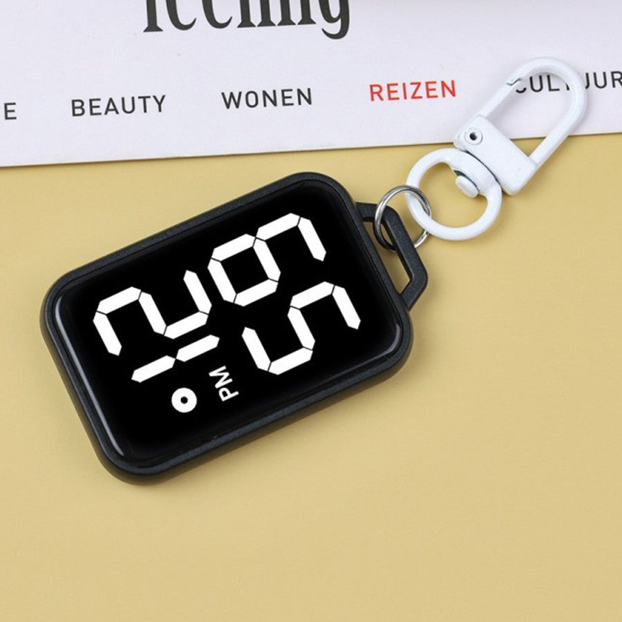 1/4/5 pcs Electronic Pocket Watch LED Keychain Nurse Pocket Watch Digital Watch for Student Backpacks Keys Pendant Timepiece