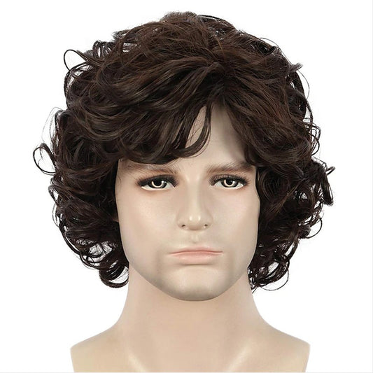 HAIRJOY Jon Snow Cosplay Wigs for Men Women Heat Resistant Fiber Synthetic Hair Curly Anime Wigs