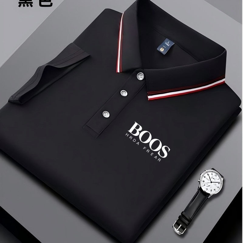 2025 Summer New Embroidered Men's Short Sleeved Polo Shirt Fashion Design Golf Top Casual T-shirt
