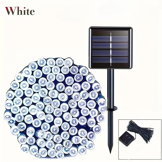 Solar String Lights Outdoor LED Fairy Lights with 8 Modes Solar Powered Hanging Lights for Patio Garden Party Christmas Decor