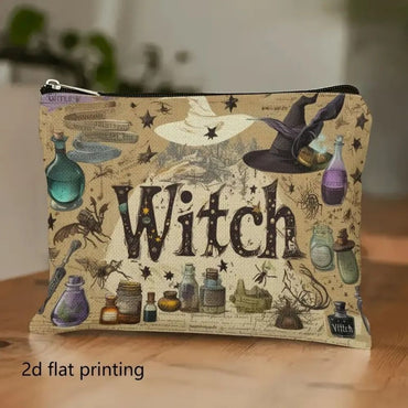 New Trendy Zipper Pouch Nature Moon Phase Simple Modern Cosmetic Bag Durable Storage Bag Gift