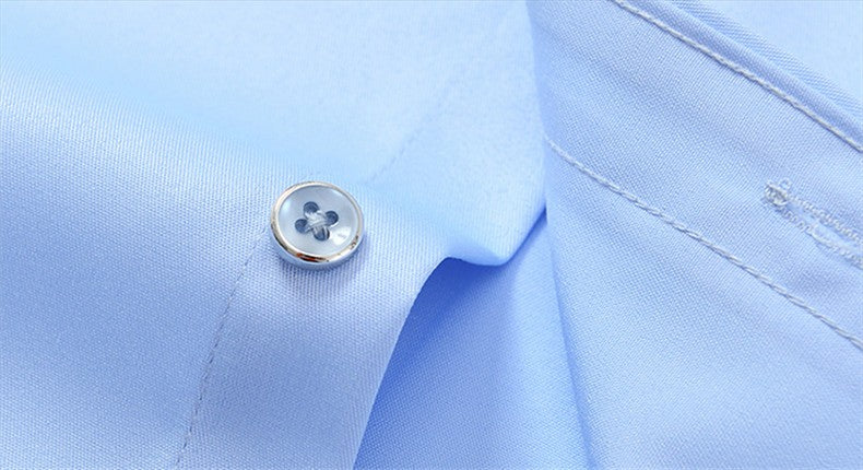 Men's Strech Solid Dress Shirt Anti-Wrinkle Long Sleeve Plain Casual Shirts Male Regular Fit Non-iron Easy Care Work Clothes Man
