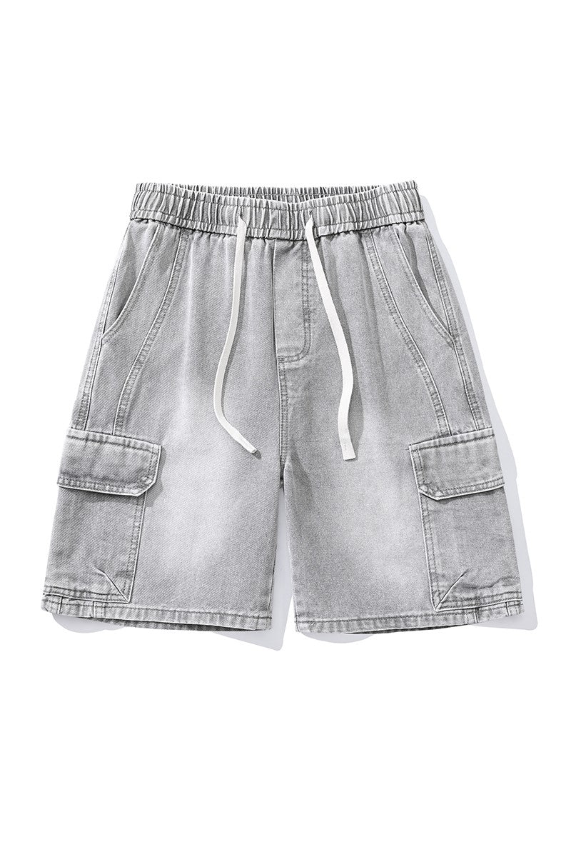 New tooling summer men's and women's casual outdoor cotton denim shorts loose sports breathable quick drying pants