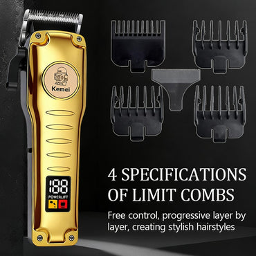 Kemei 510 Portable Travel Electric Hair Clipper Small Rechargeable Cordless Hair Cutting Machine Beard/Hair Trimmer Carving Too