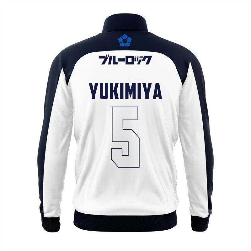 2025 Spring New Men's Blue Lock Anime Soccer Jersey Jackets Fashion Trendy Lapel Tops kids's Casual Short Sleeved Bomber Jacket