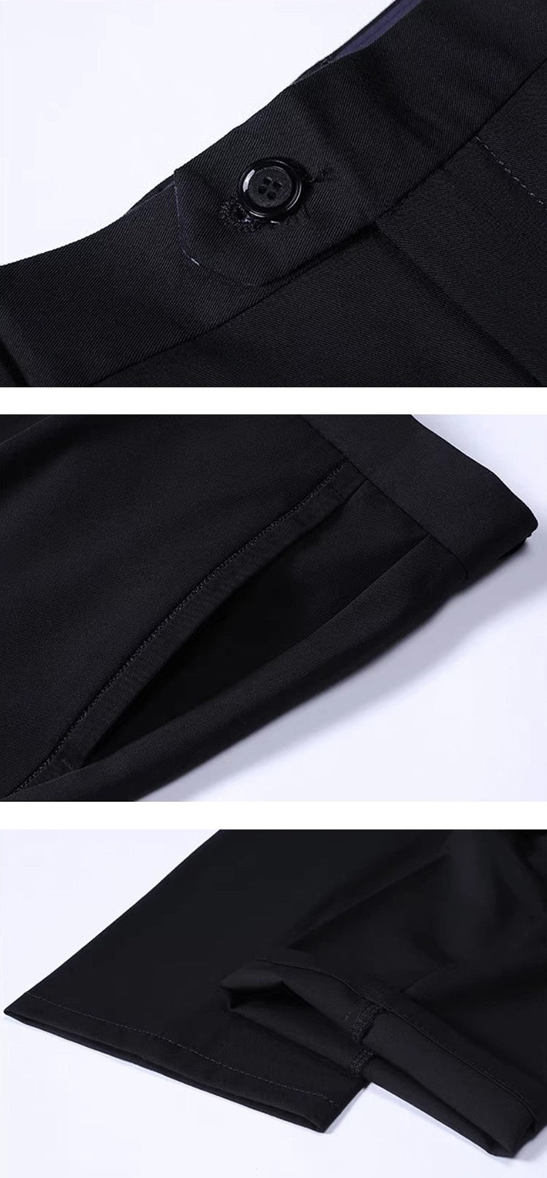 Men's lightweight business casual pants with micro elasticitymen's quick drying pantsnew straight leg office black deep bluepant