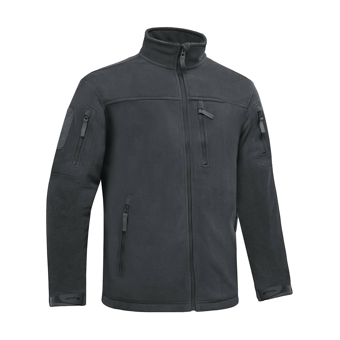 TACVASEN Winter Fleece Jacket Mens Zipper Pockets Work Jacket Thermal Warm Full Zip Fishing Hiking Coats Outwear Man Windbreaker