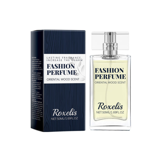 Roxelis 50ml Sandalwood Perfume Men Pheromone Freshing Fragrance Oriental Wood Flirting Dating Long Lasting Scent Perfume Spray