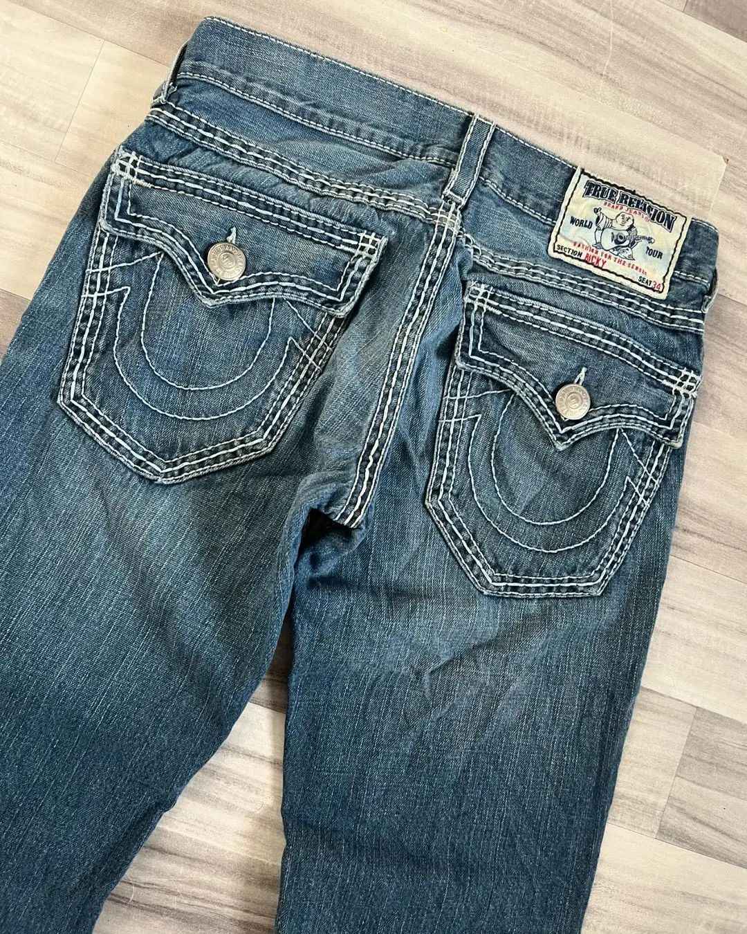 Vintage Y2k Buddha Embroidered Jeans for Men Clothing Casual High Street Straight and Versatile Men Jeans Baggy Men Pants