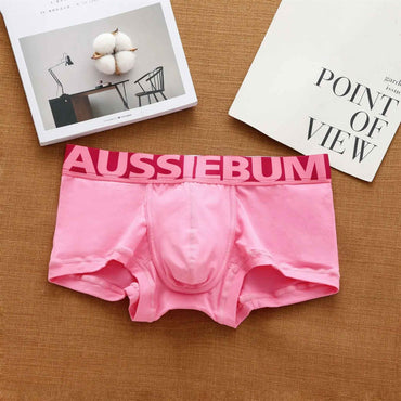 Men's cotton underwear low waist letter tide comfortable sweat-absorbent boxer shorts