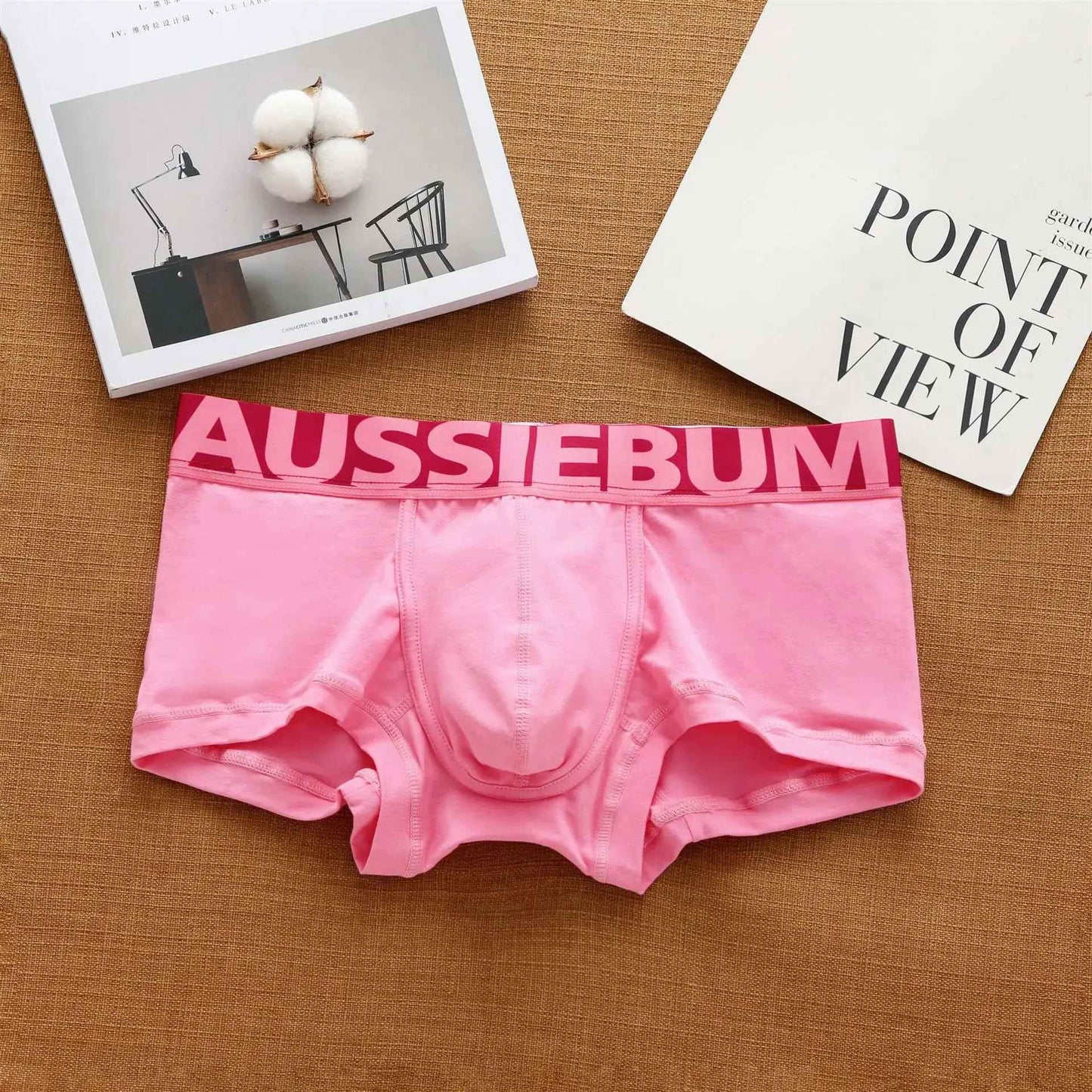 Men's cotton underwear low waist letter tide comfortable sweat-absorbent boxer shorts