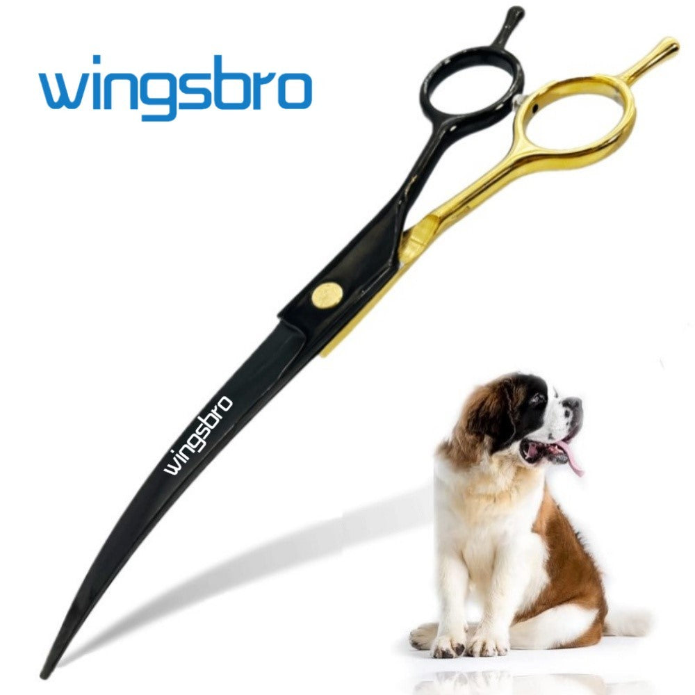 Tesoura curva de tosa para cães de 7,5", tesoura curva profissional para animais de estimação, tesoura curva para cães, tesoura curva para gatos