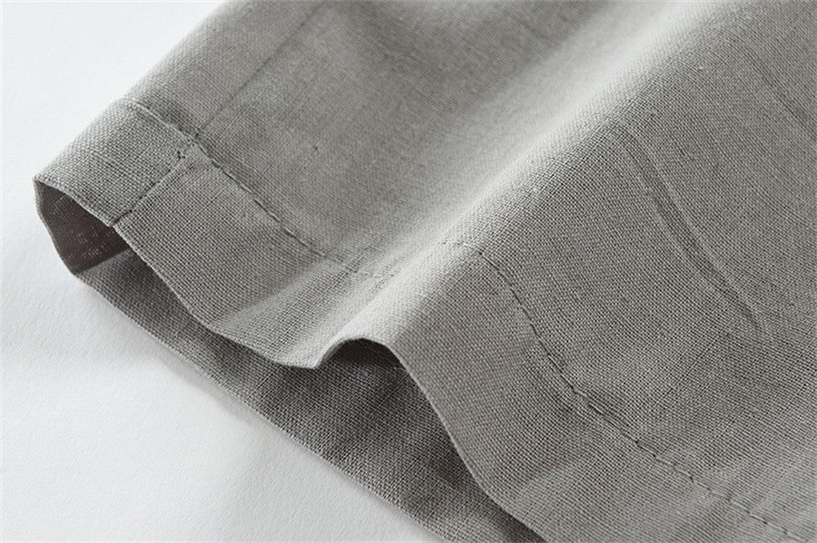 Cotton Linen Men's Guayabera Shirt 2026 New Fashion Short Sleeve Shirts for Men Mexican Cuban Beach Shirt Solid Color Tees