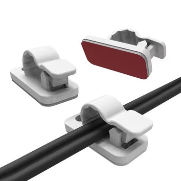 20/50Pcs Self Adhesive Cable Clips Cord Management Wire Organizers Desk Tidy Clamp for Home Office Car Cable Manager