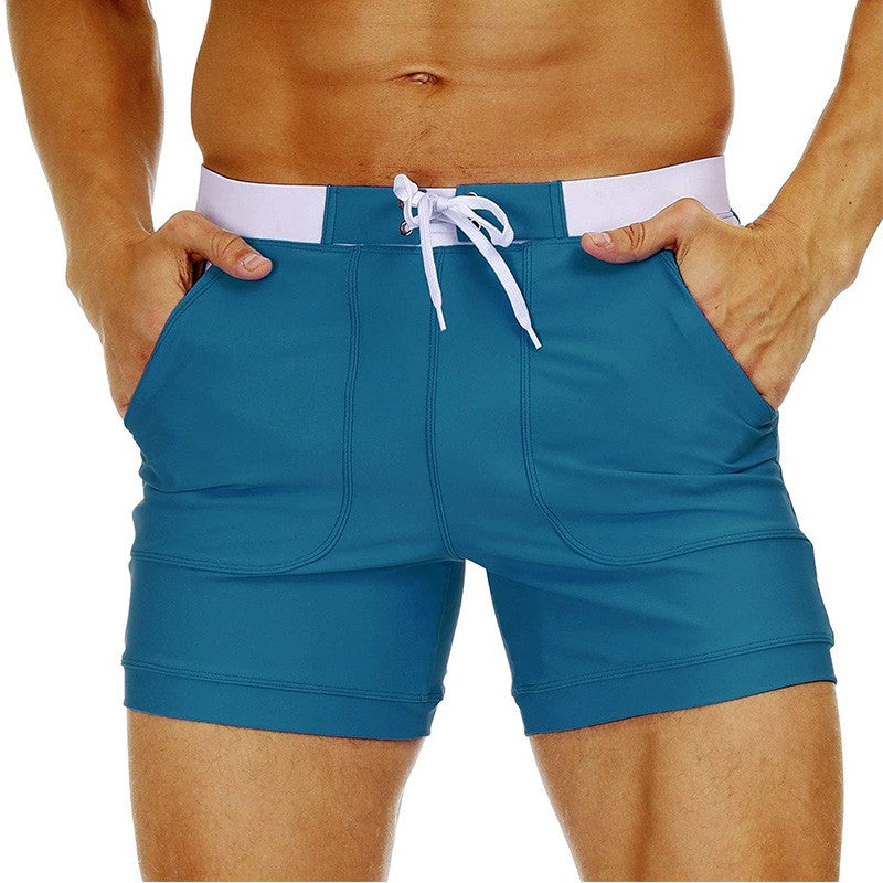 MAGCOMSEN Men's Swimwear Shorts Summer Quick Dry Swimming Trunks Surf Board Shorts Boxer Briefs Swimsuit Beach Sunbathing Shorts