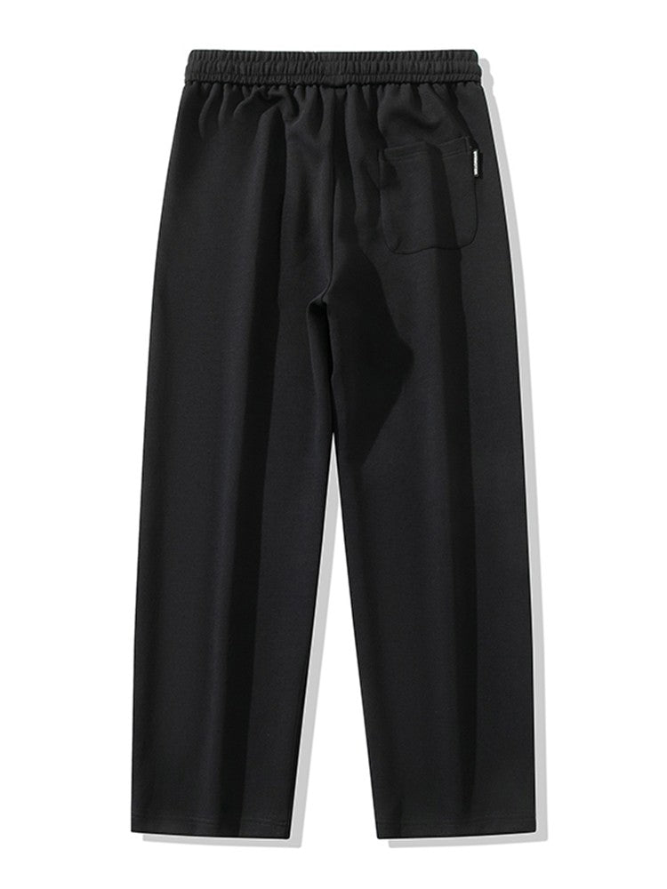 Men's Straight Sweatpants Wide Leg Cotton Track Pants Drawstring Letter Sports Baggy Pants Casual Long Trousers Big Size 8XL