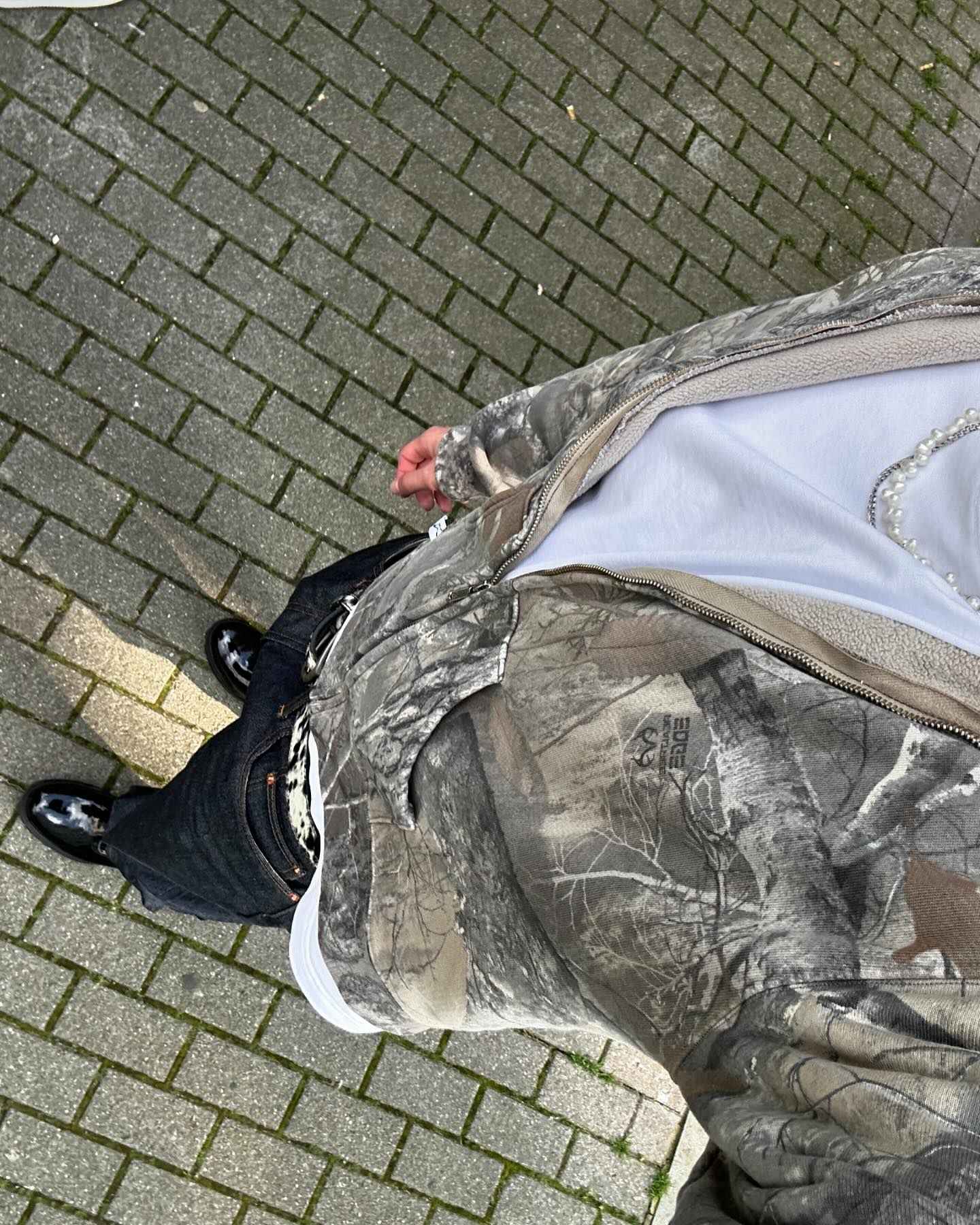 Y2K Retro zip up Hoodie Men Camouflage Pattern zipper Sweatshirt High Street Hip Hop Streetwear Oversized Unisex Camo Hoodie