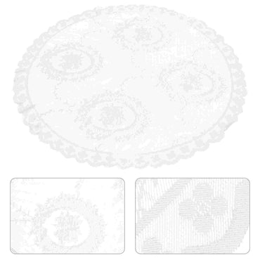 Lace Round Tablecloth Picnic Cover Outdoor Cloths Embroidered Floral Protector Wedding Vintage