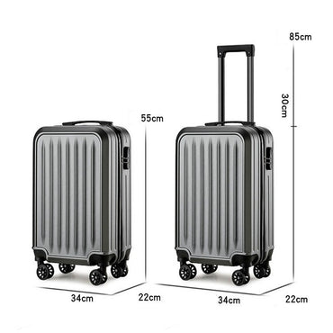 20 Inch Lightweight Hardshell Suitcase Large Capacity Sleek Solid Color Durable Trolley Case Travel Luggage for Adults