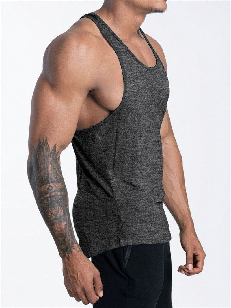 Men's Sports Fitness Tank Top Summer GYM Training Undershirt Running Basketball Quick Drying Breathable loose Tank Top men tops