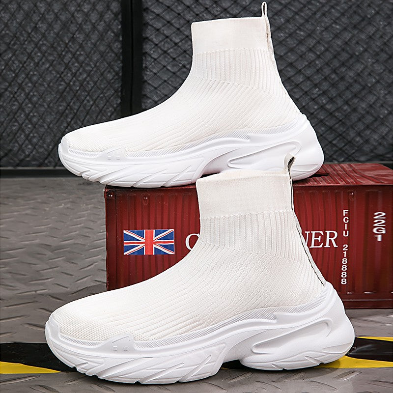Sneakers for Men Fashion High Top Sock Shoes Autumn New Breathable Casual Shoes