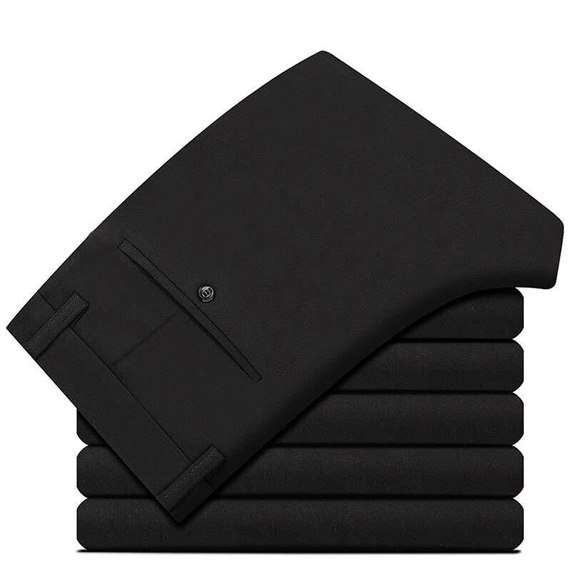 Spring Autumn Mens Business Suit Pants Male Summer Thin Formal Solid Long Dress Straight Baggy Office Trousers Drop Shipping