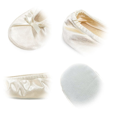 Women's Elegant Ballerina Flats, Lightweight Cozy Indoor Home House Ballet Flats, With Soft Foam Shoe-Insole & Bowknot Decor