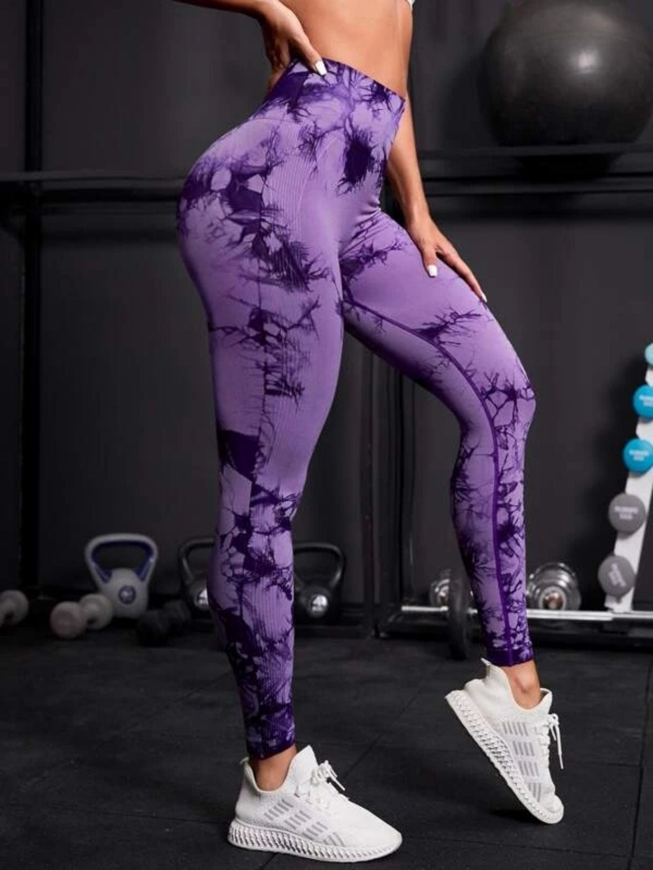Seamless High Waist Leggings Women Tie Dye Leggings Fitness Sports Running Yoga